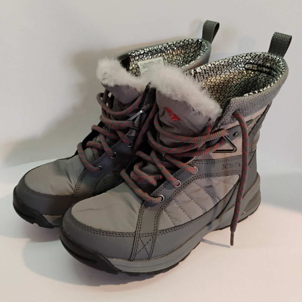 Columbia Meadows Shorty Boots Womens Gray Size 6 Omni-Heat 3D Hiking